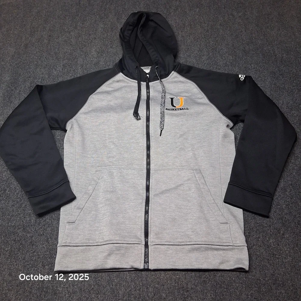 Adidas University of Jamestown Jimmies Hoodie Full Zip Jacket 2 Tone‎ Basketball